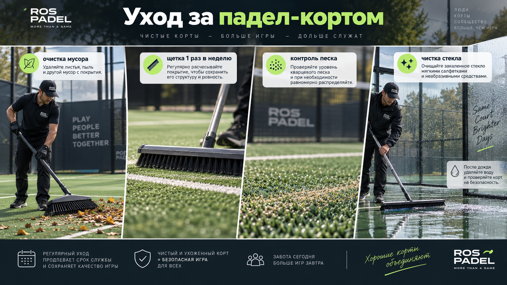 Монтаж панорамного падел корта под ключ