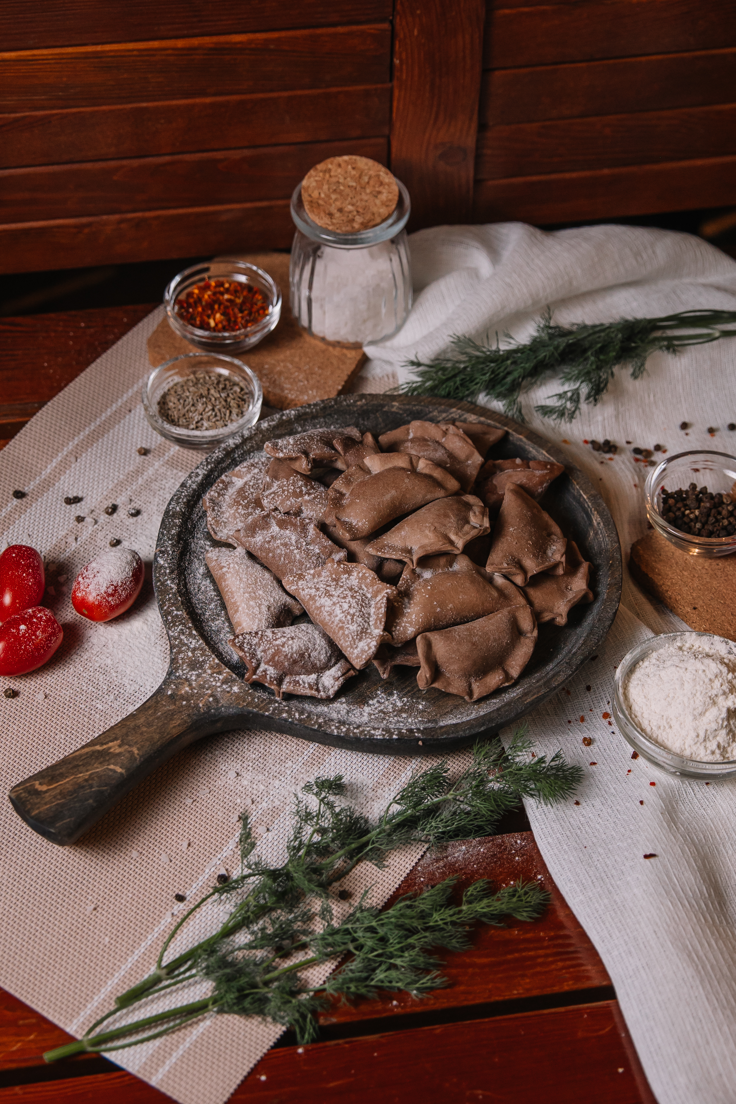 Вареники с вишней и черешней п/ф