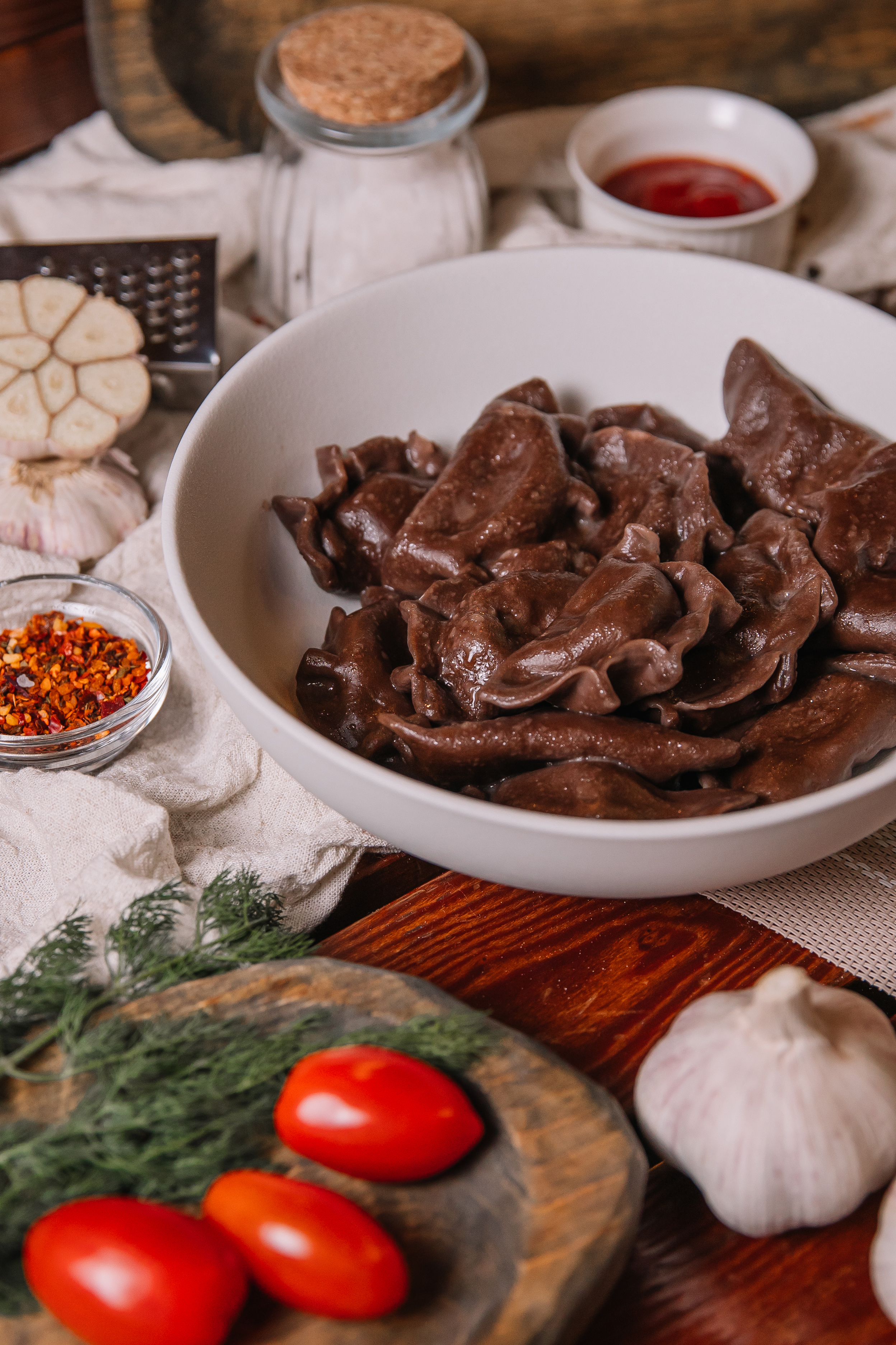Вареники с вишней и черешней п/ф