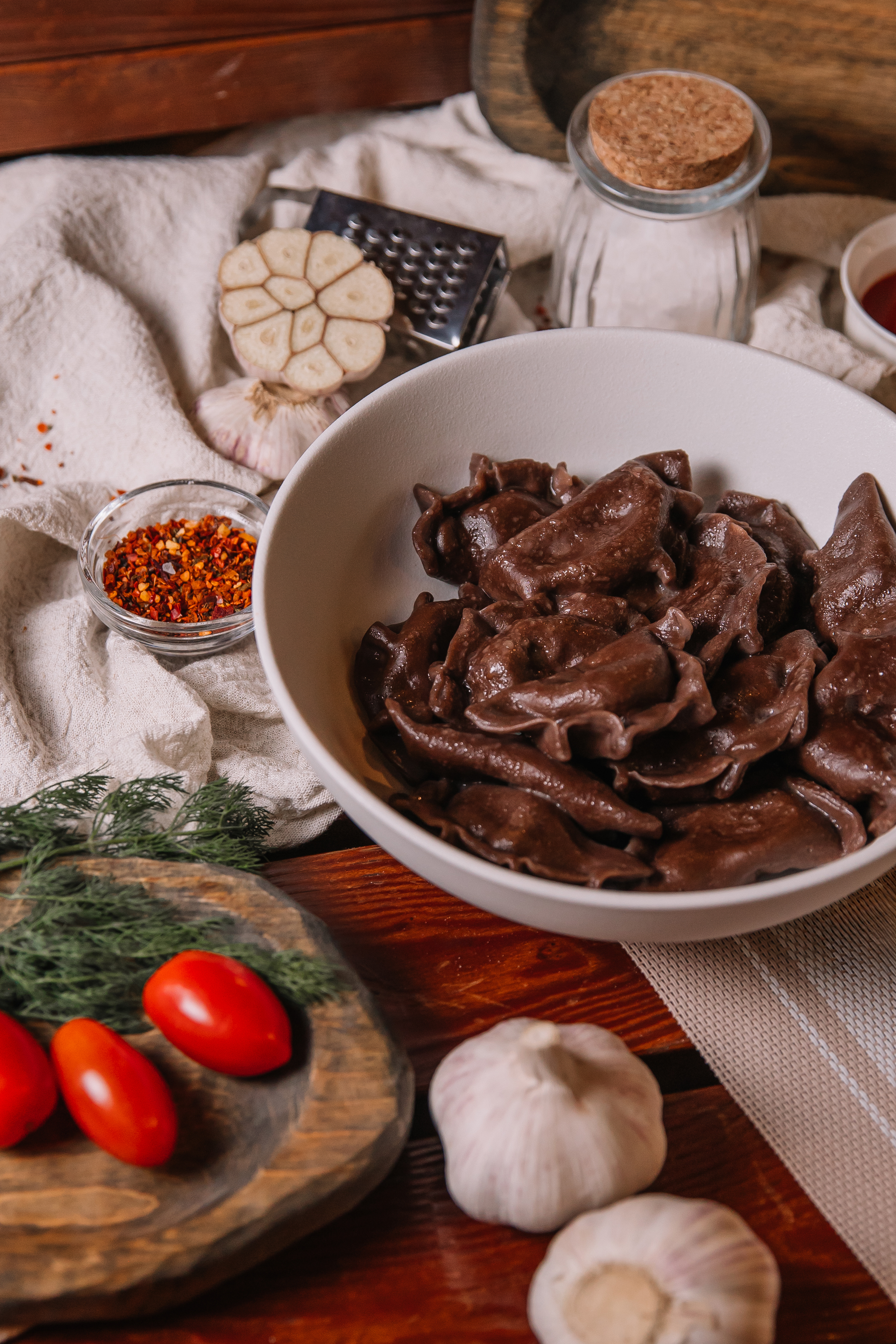Вареники с вишней и черешней п/ф