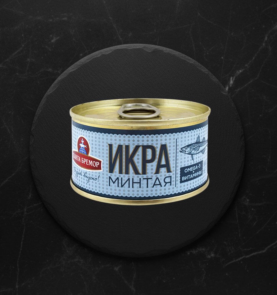 Икра Минтая Люкс 130 гр Санта Бремор