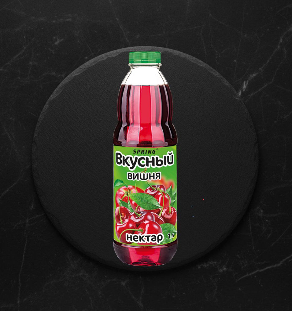 Нектар Вишнево-яблочный СПРИНГ Вкусный 1л п/б