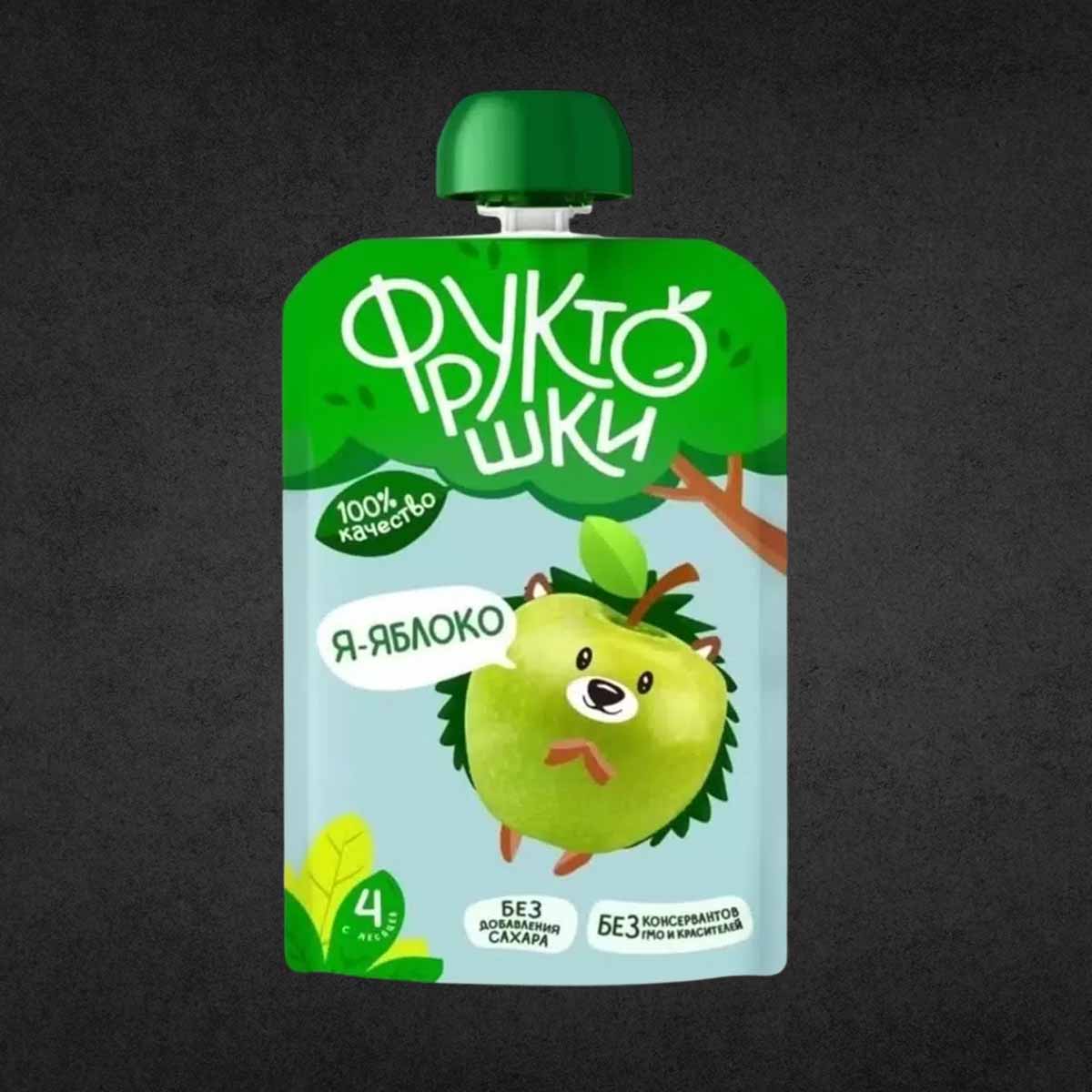 Д/Пюре Фруктошки ФрутоНяня Пюре яблочное  натур 90г