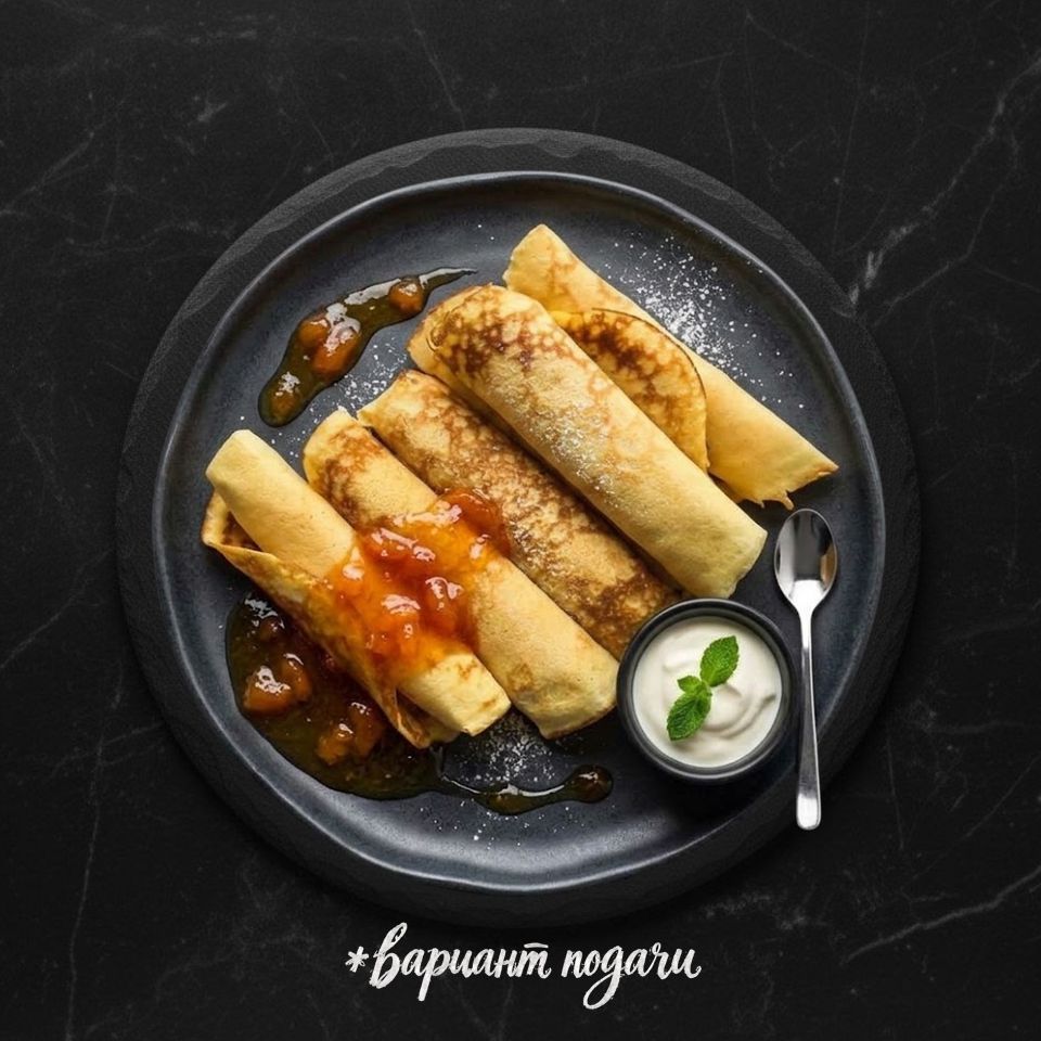 Блинчики с абрикосовым джемом