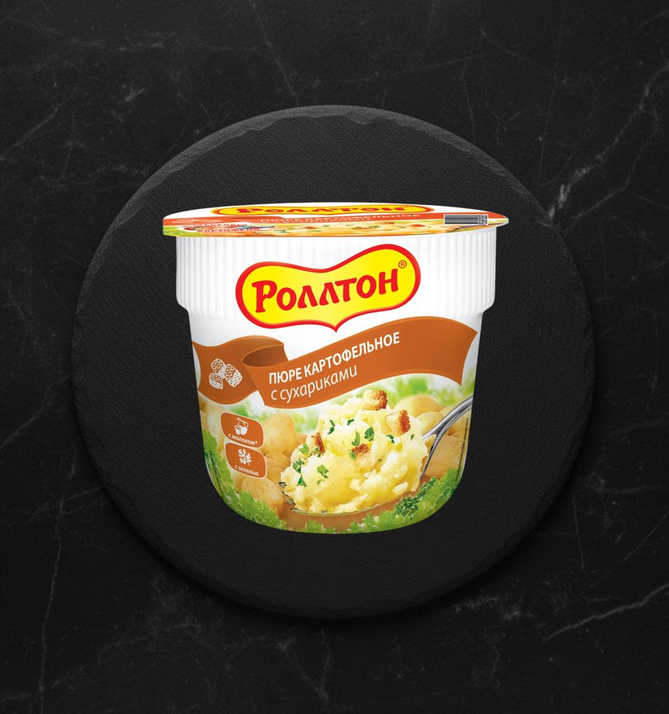 Пюре картофельное БП Роллтон с сухариками 40г