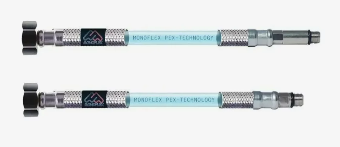 Подводка PEX  М10 * 1/2 ВР для смесителей в оплётке нерж