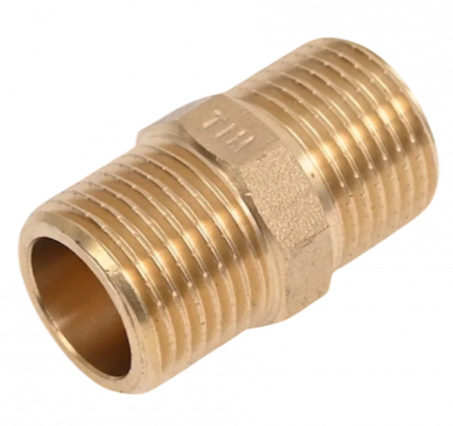 Ниппель усиленный 1/2" НР латуннный [10-240], TIM, ASM022