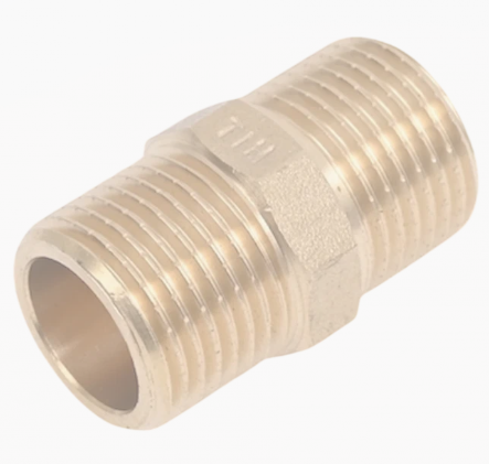 Ниппель усиленный 1/2" НР латуннный [10-240], TIM, ASM022