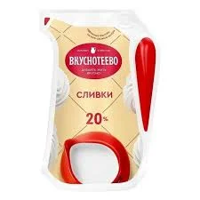 Сливки Вкуснотеево 20% 250 гр м/у