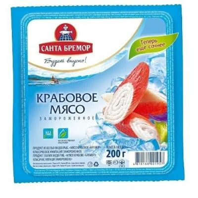 Крабовое мясо Санта Бремор замор. 200г