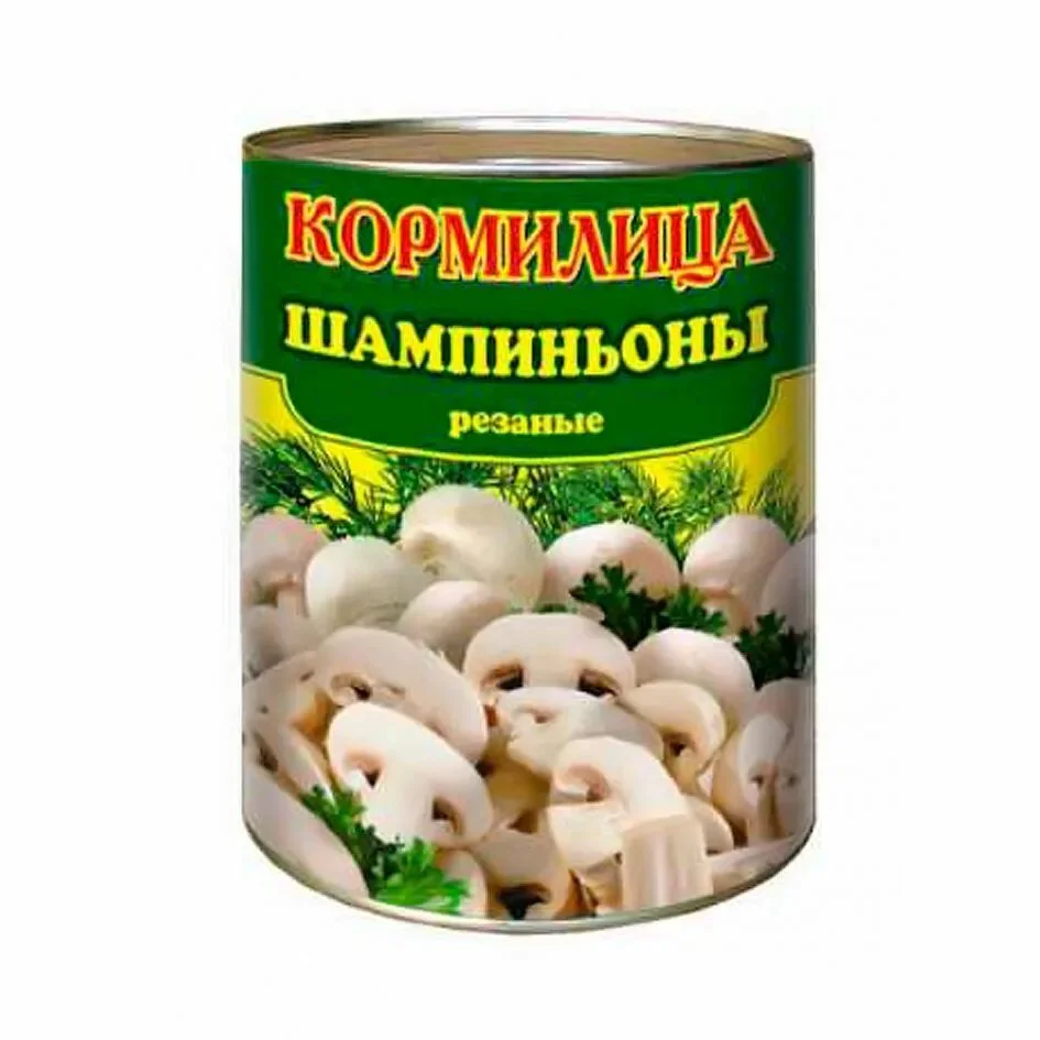 Грибы Шампиньоны Кормилица рез. 425г ж/б
