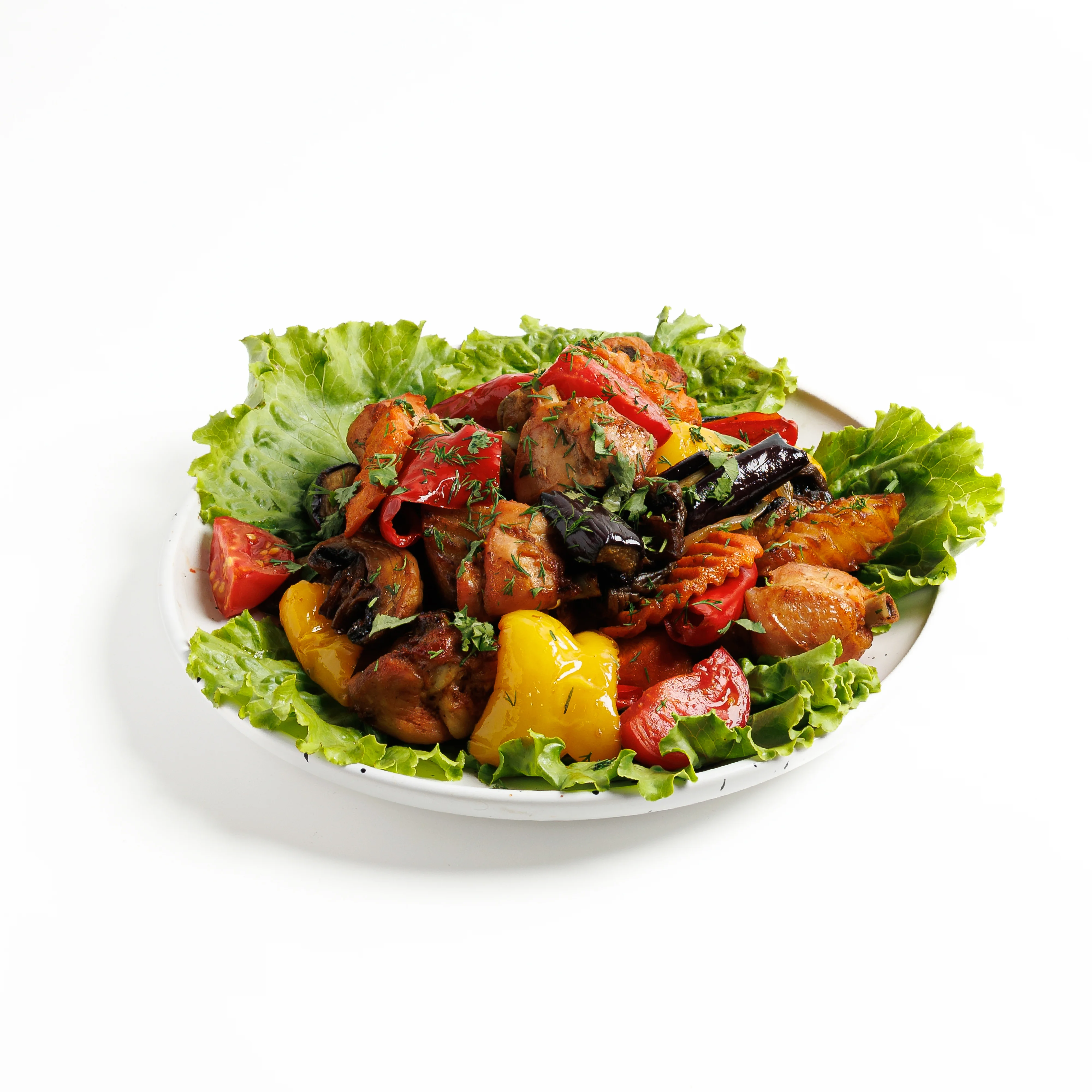 Жаркое куриное с овощами