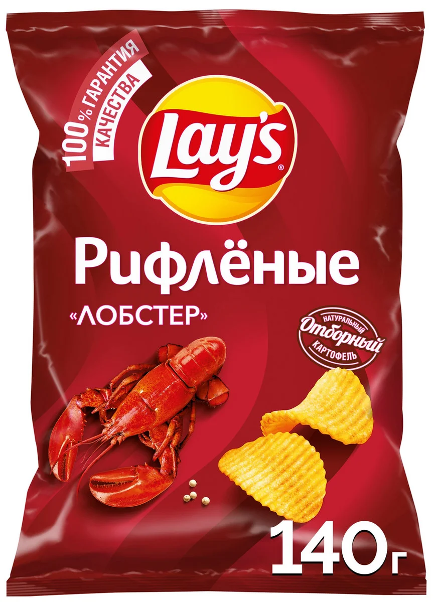 Чипсы Лейс рифл Лобстер 140г