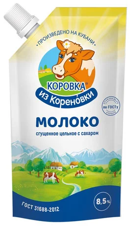 Сгущ. Коровка из Кореновки цел. 8,5% 270г дойпак