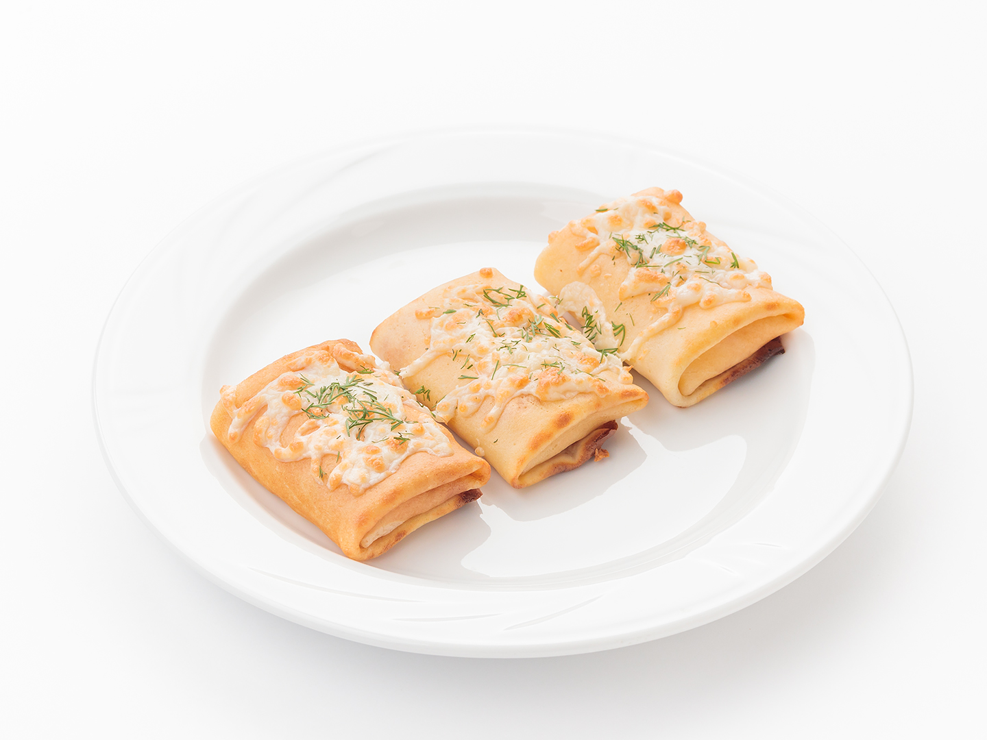 Блинчики с сыром и ветчиной