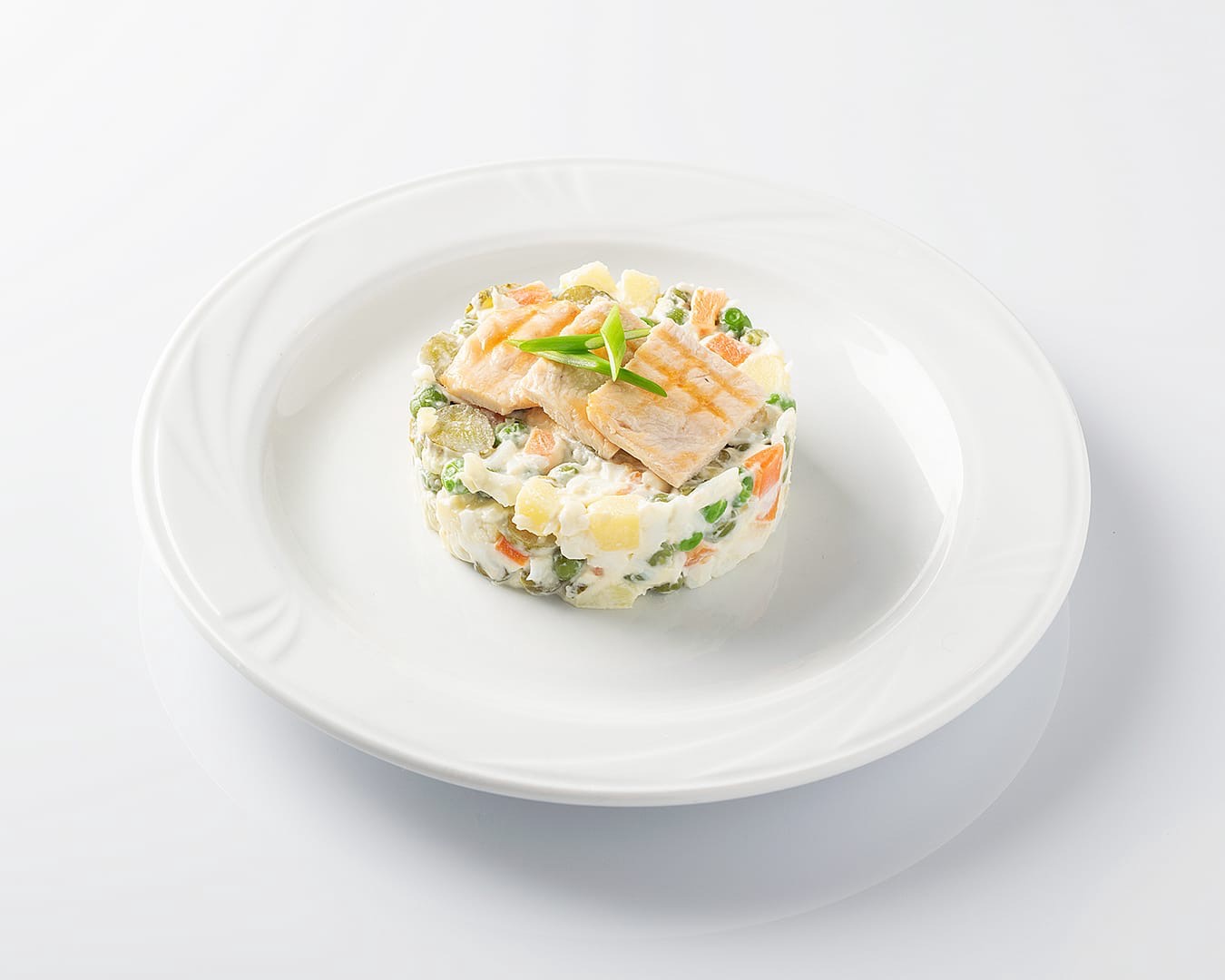 Оливье с куриной грудкой