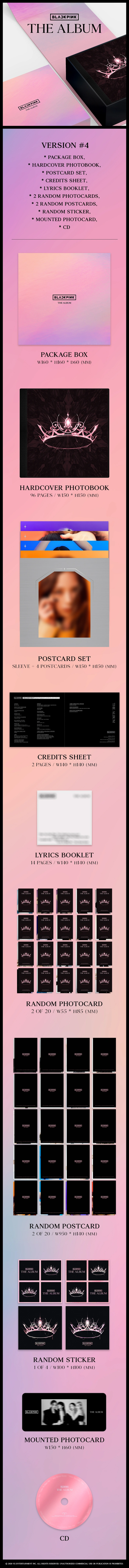 BLACKPINK THE ALBUM Альбом | RANDOM Ver. Официальный K-pop альбом (A/BP/TA)