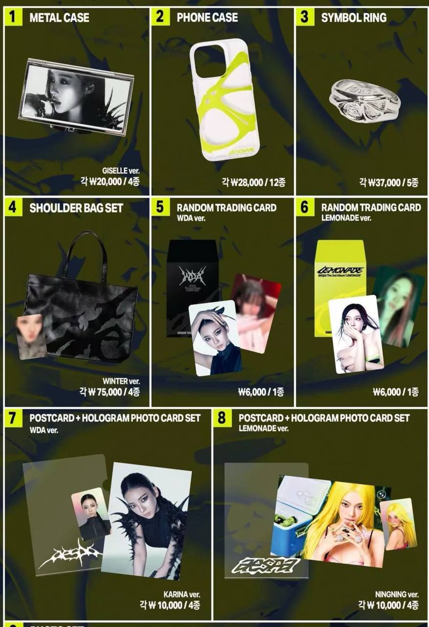 AESPA POSTCARD + HOLOGRAM PHOTO CAED SET
