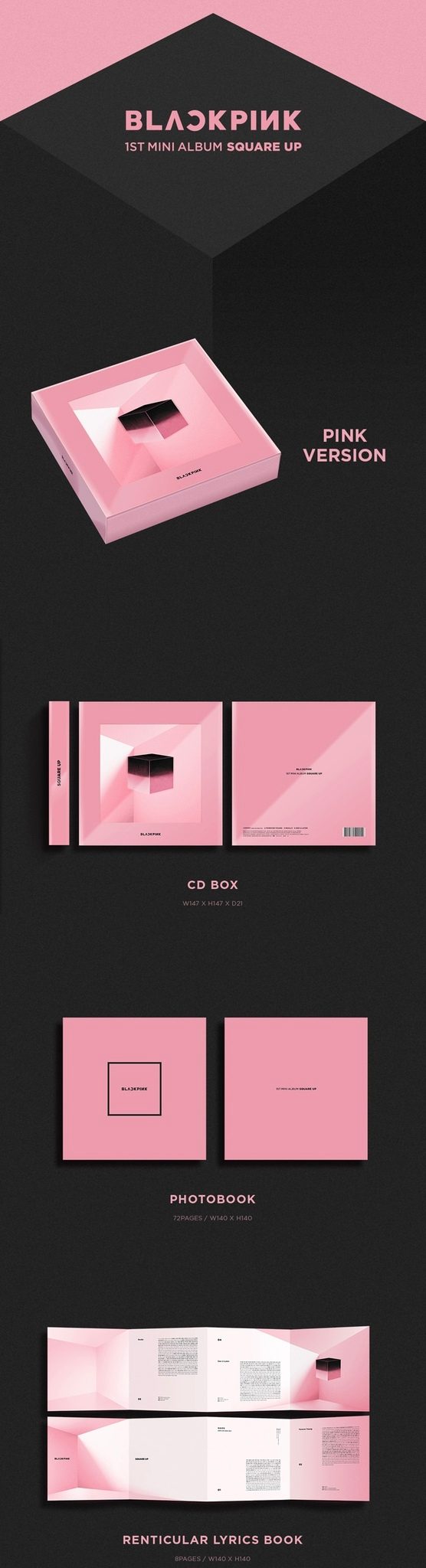 BLACKPINK SQUARE UP Альбом | RANDOM Ver. Официальный K-pop альбом (A/BP/SU)