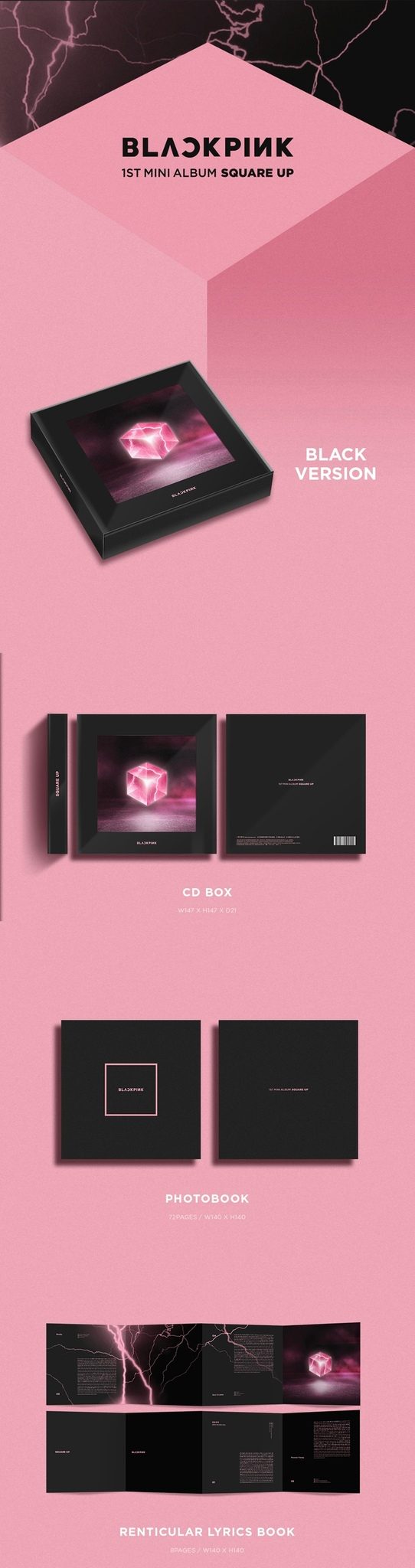 BLACKPINK SQUARE UP Альбом | RANDOM Ver. Официальный K-pop альбом (A/BP/SU)