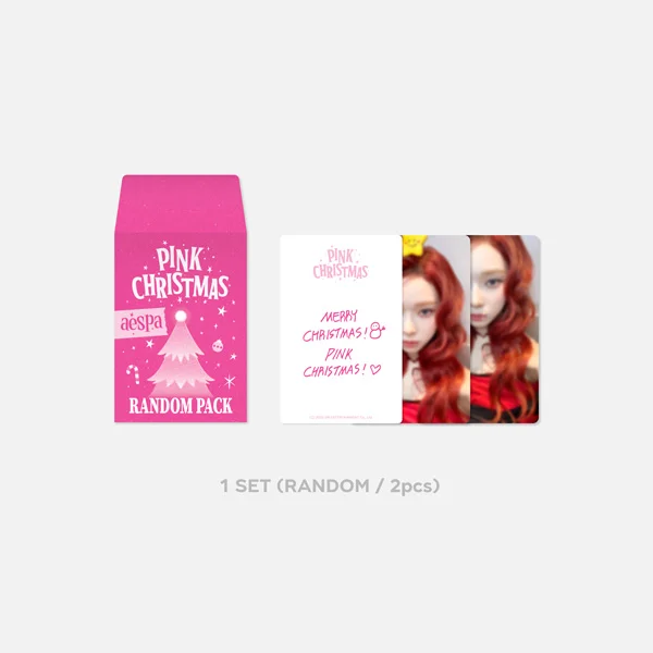AESPA PINK CHRISTMAS RANDOM PACK SET Пак | Официальный трейдинг пак (P/AE/PC)