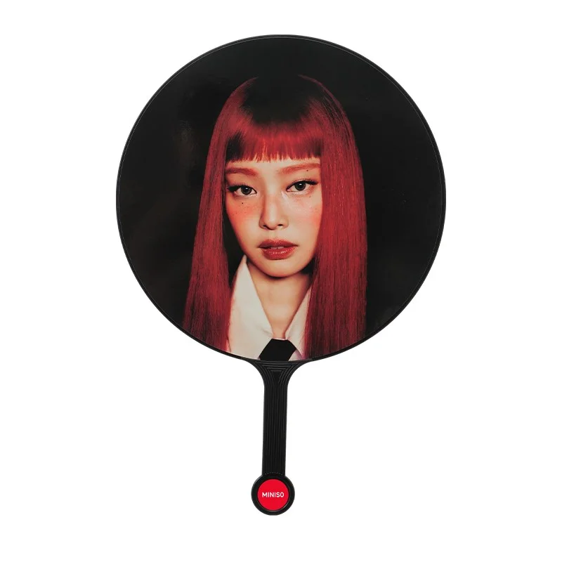 JENNIE BLACKPINK RUBY х MINISO Веер круглый (красный) | Официальный K-pop мерч | до солд-аута (M/BP/R/MINISO/FAN-R-RD)