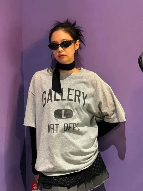 Дженни BLACKPINK | Футболка серая с надписью XS-2XL (CLO-BP-TEE-JENNIE-10)