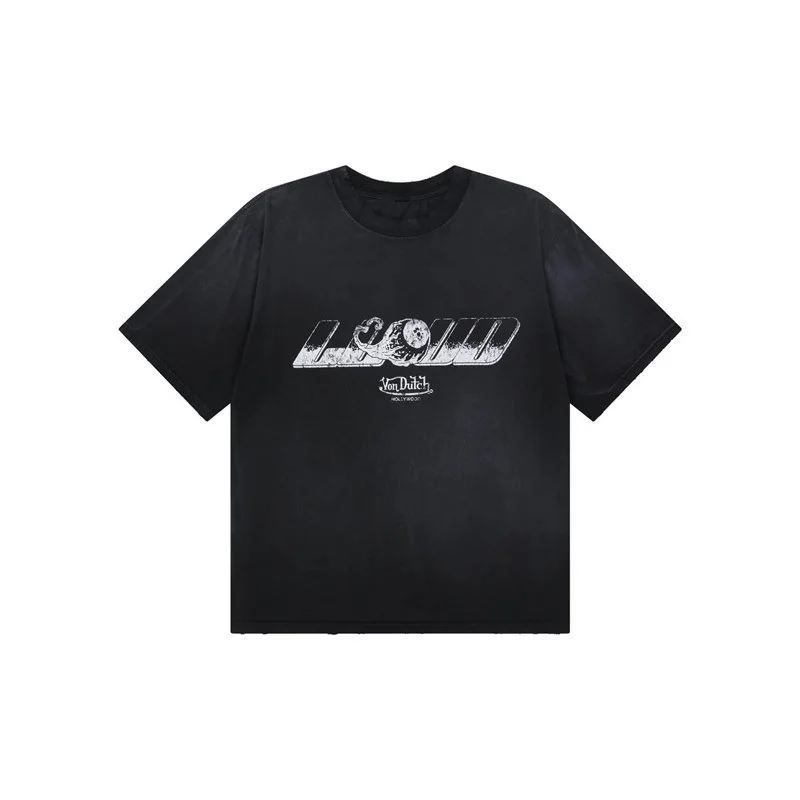 LISA BLACKPINK × LLOUD × VON DUTCH Футболка Eyeball (чёрная) | Официальный K-pop мерч | до солд-аута (M/A/BP/LV-EYE-BK)