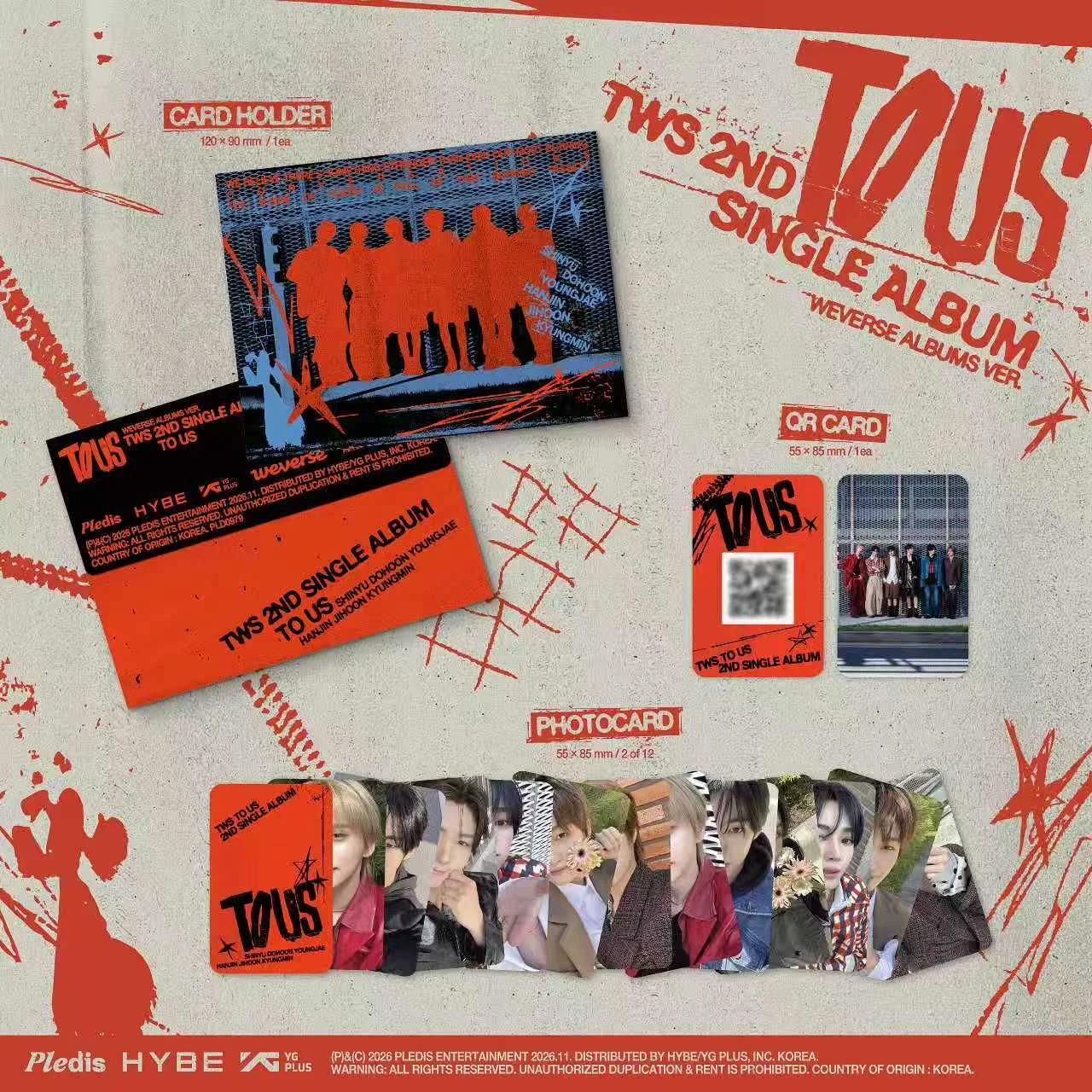 TWS TO US Альбом | WEVERSE Ver Официальный K-pop альбом (A/TWS/TU/W)