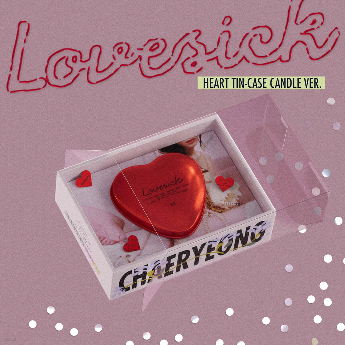 CHAERYEONG LOVESICK Альбом | HEART TIN CASE CANDLE Ver Официальный K-pop альбом (A/IT/LOV/HTC)