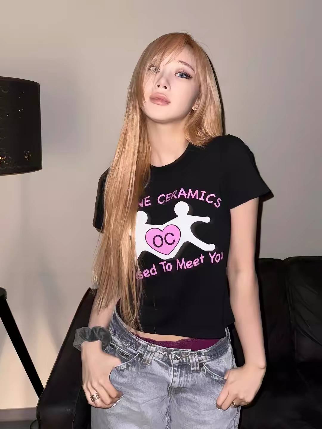 Жизель AESPA | Футболка BABY TEE | S-L (CLO-AE-TSHIRT-GIS-3)
