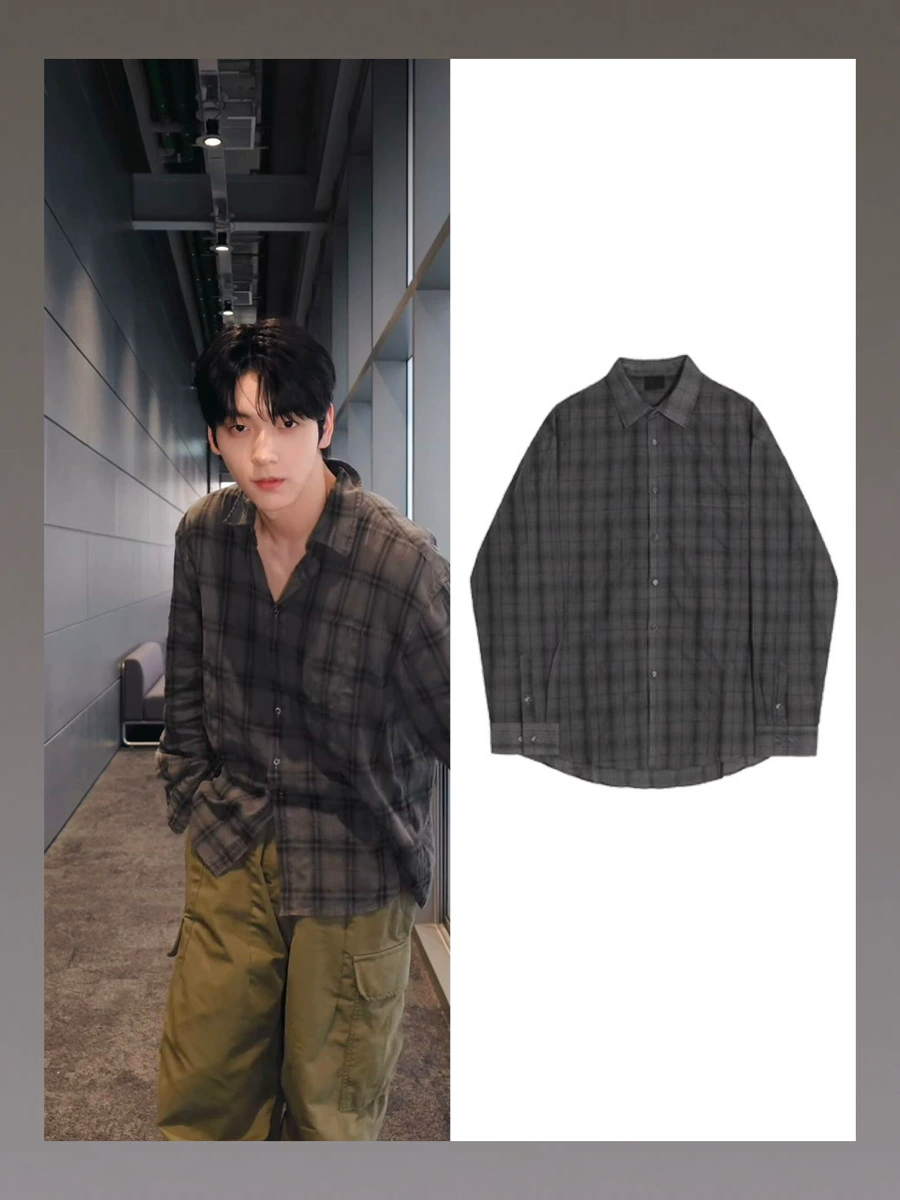 Субин TXT | Рубашка в клетку M-2XL (CLO-TXT-SHIRT-SOOBIN)