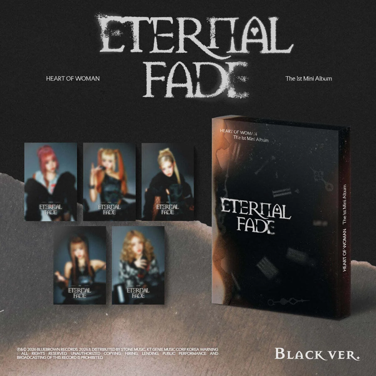 HEART OF WOMAN ETERNAL FADE Альбом | BLACK Ver Официальный K-pop альбом (A/HOW/EF/BLA)