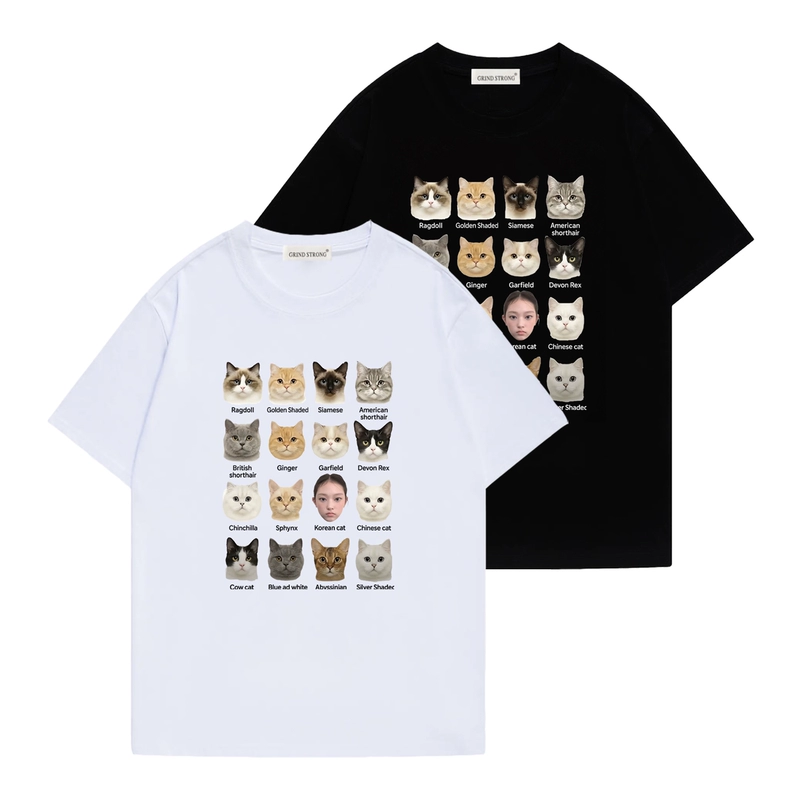 Хэрин NEWJEANS | Футболка с котиком S-4XL (CLO-NJ-TEE-HAERIN-2)