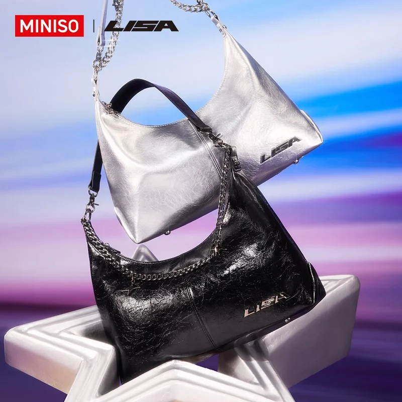 LISA BLACKPINK ALTEREGO х MINISO Мото-сумка (чёрная) | Официальный K-pop мерч | до солд-аута (M/BP/AE/MINISO/MOTOBAG-BK)