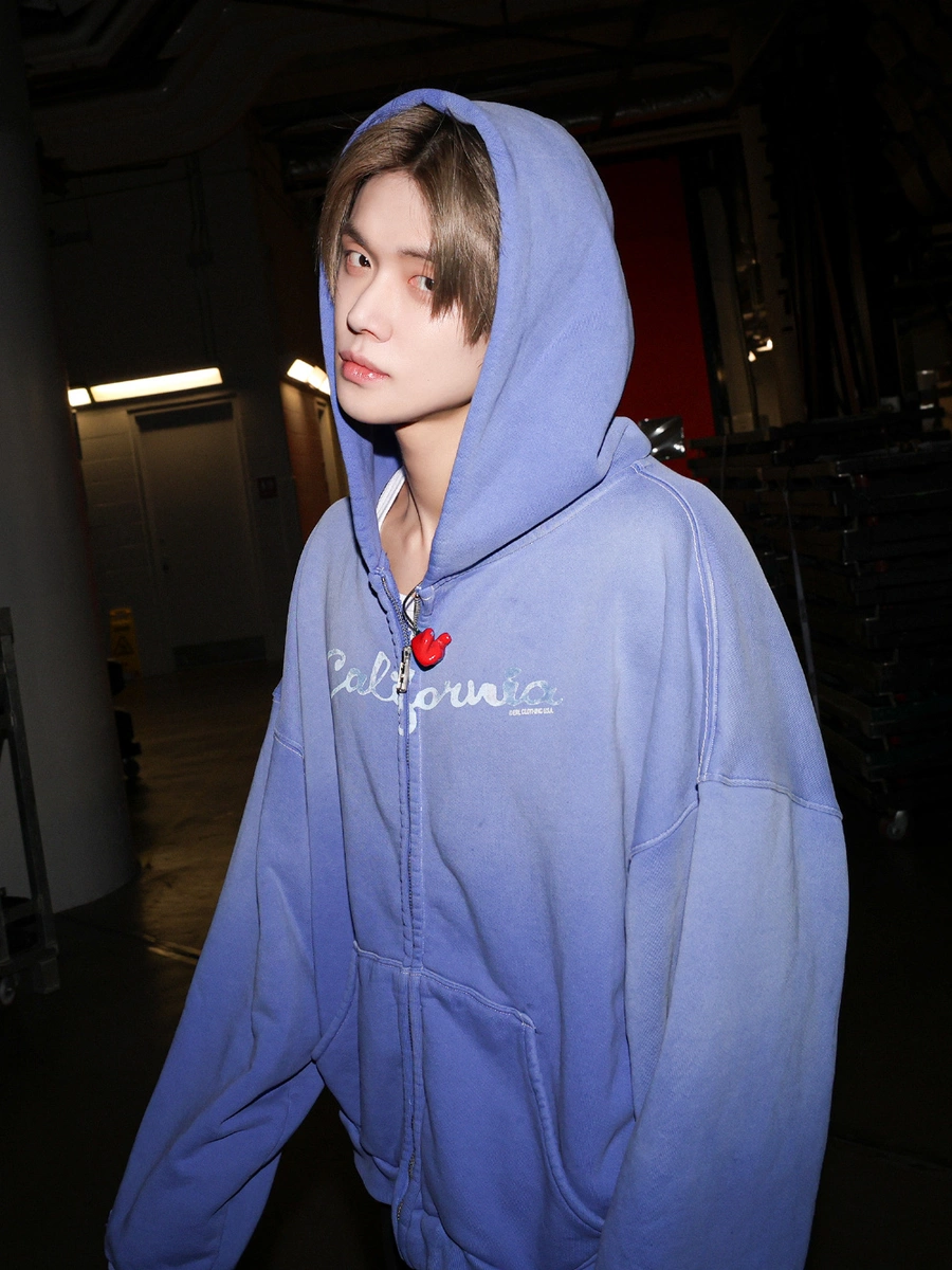 Ёнджун TXT | Зип-худи синий S-XL (CLO-TXT-ZIP-YEONJUN-2)