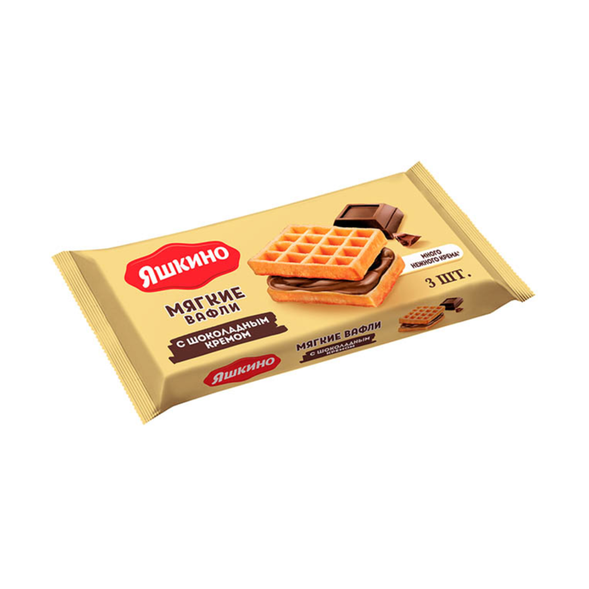Вафли мягкие Яшкино с шоколадным кремом, 120 г