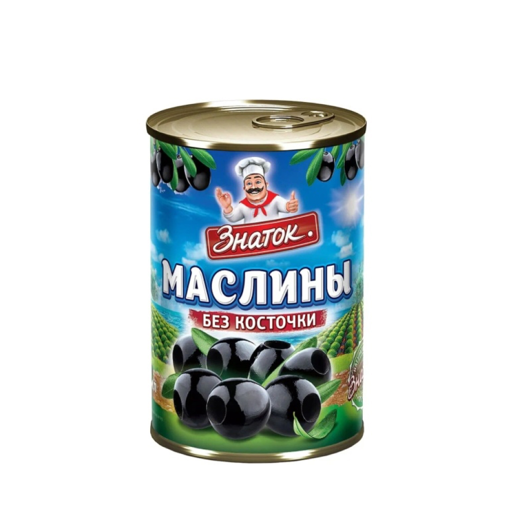 Маслины без косточек Знаток, 280 г
