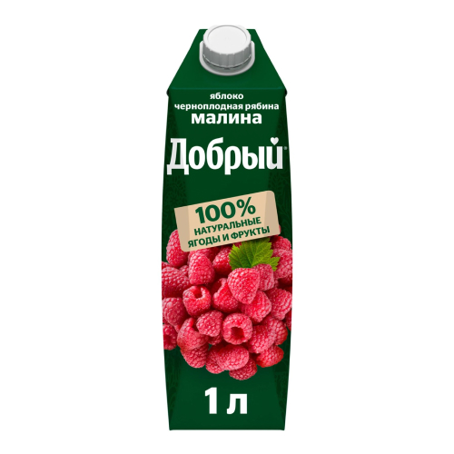 Сок Добрый Яблоко рябина малина, 1 л