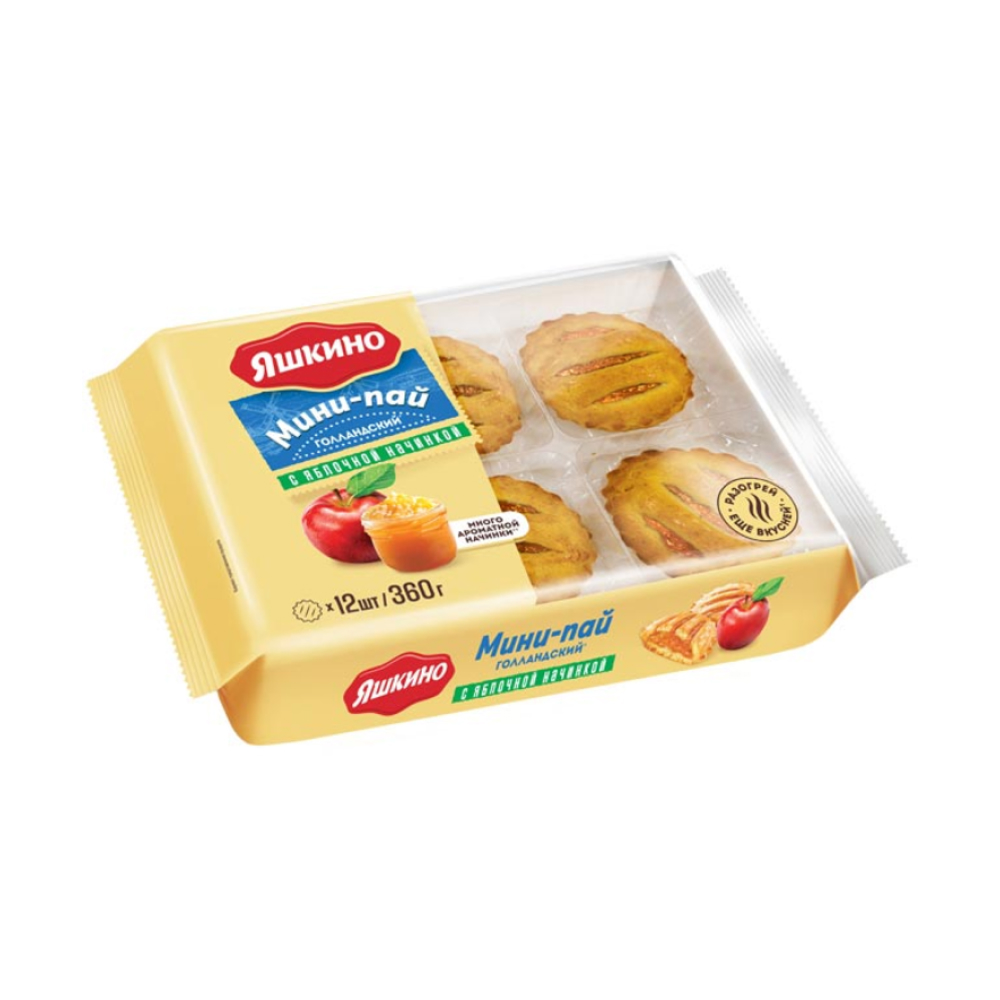 Печенье Яшкино мини-пай голландский с яблочной начинкой, 360 г