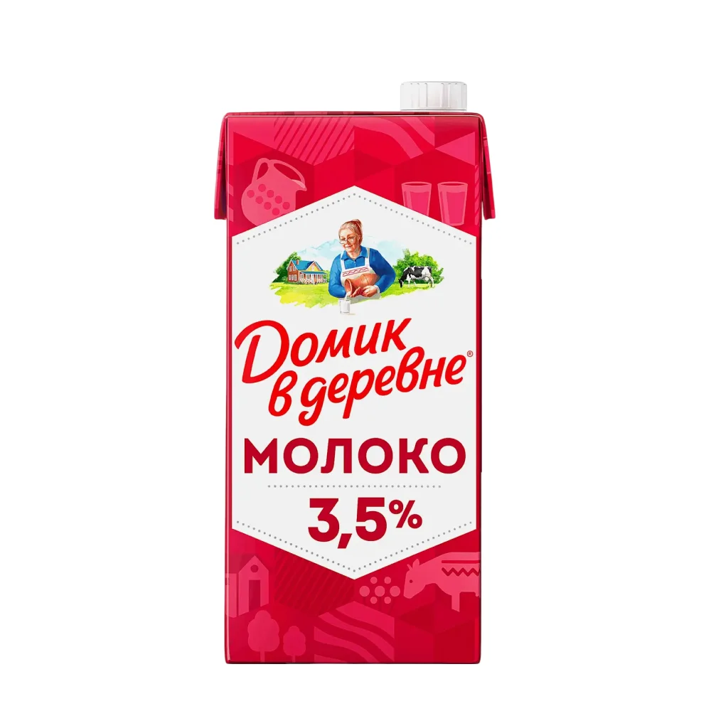 Молоко Домик в деревне 3,2%, 0.95 л