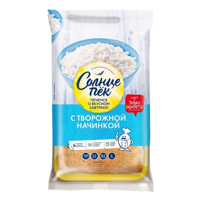 Блинчики Солнцепек с творожной начинкой, 420 г