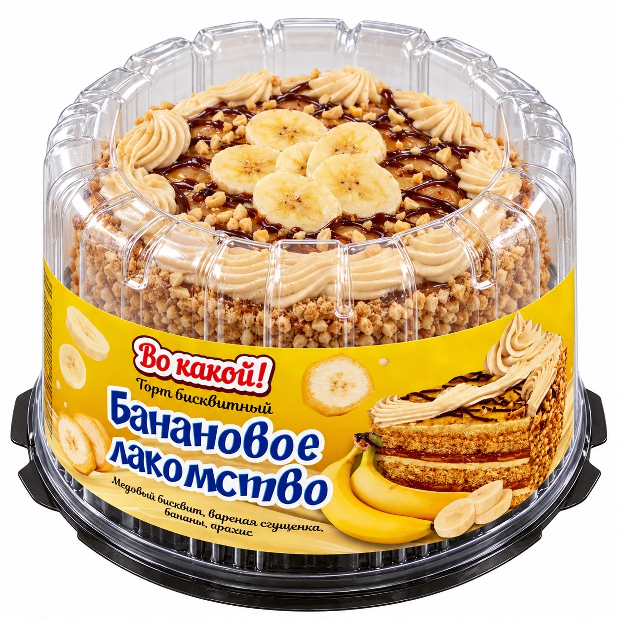 Торт Банановое лакомство Во какой, 750 г