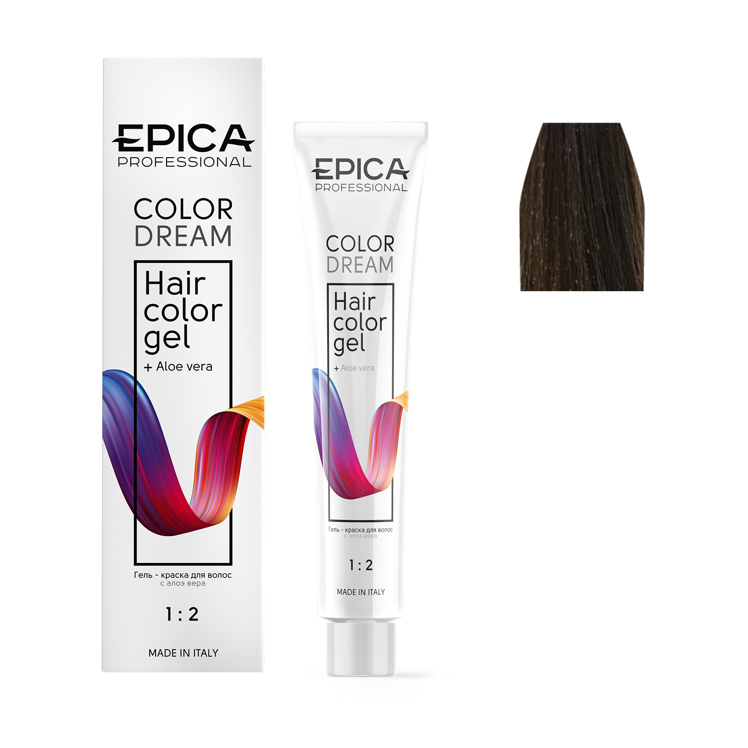 6.71 EPICA Professional COLORDREAM Гель-краска темно-русый шоколадно-пепельный, 100 мл.