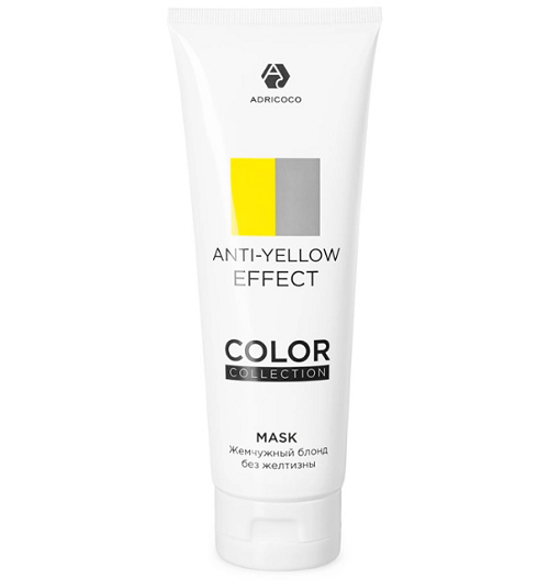 CC Оттеночная маска "Жемчужный блонд без желтизны" ADRICOCO COLOR COLLECTION ANTI-YELLOW EFFECT, 250мл