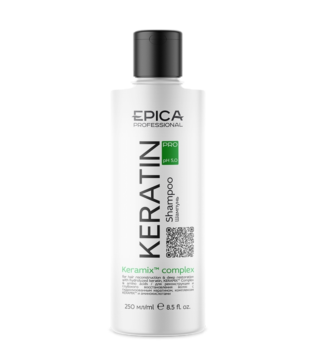 Шампунь д/реконструкции волос 250мл. EPICA Professional Keratin PRO