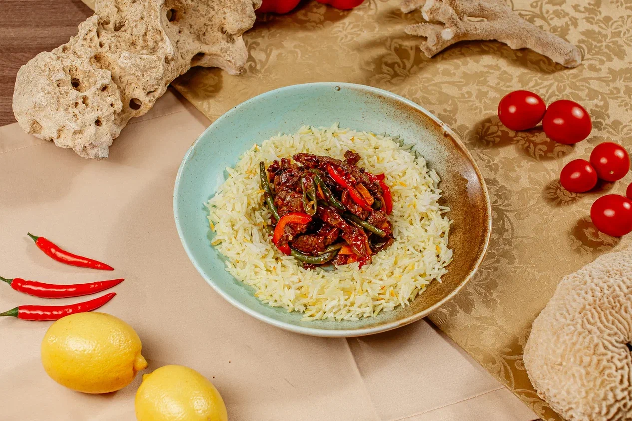 Говядина по-мексикански с рисом