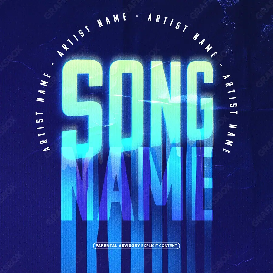 Premade album cover “The Fall Blue” — a frame that refuses to sit in one category in a blue palette
