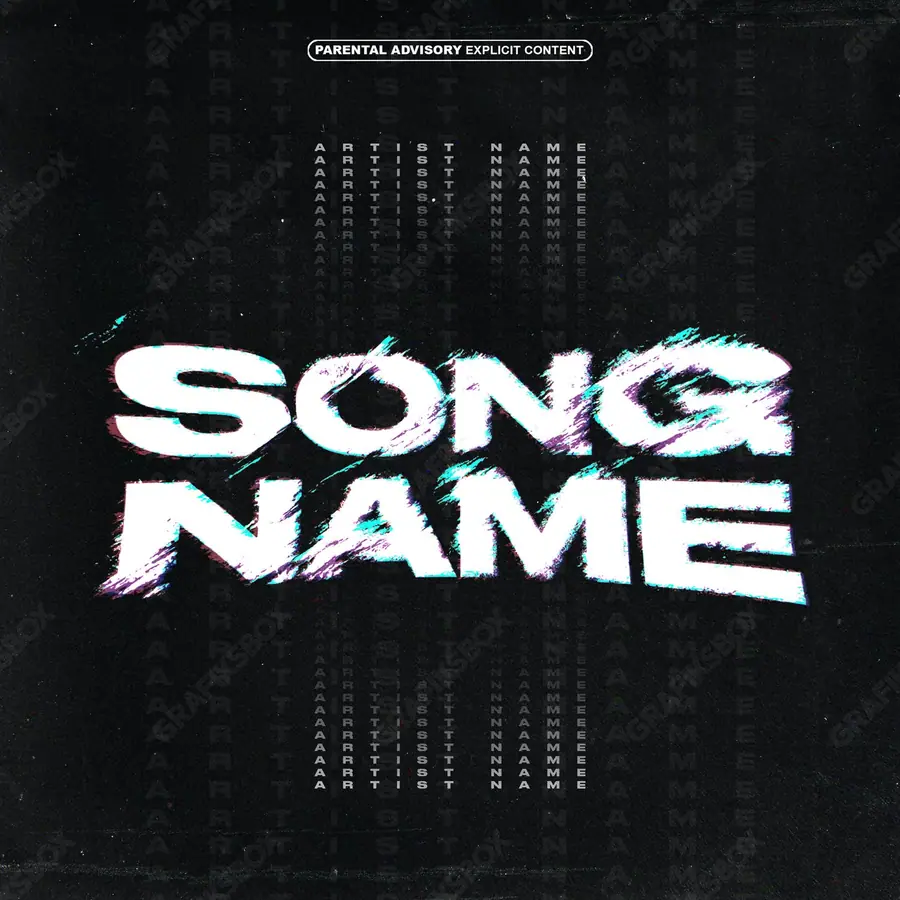 Premade album cover “Drifting” — a frame that refuses to sit in one category in a black and white palette