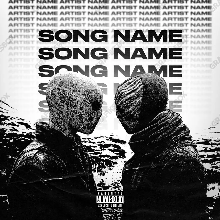 Premade album cover “Undercover” — a subject with a character of its own in a black and white palette